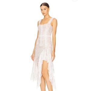 Tiffany Blanc Dress in White
Bronx and Banco. Lace Midi Dress